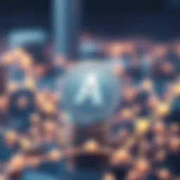 Conceptual representation of AHA token in blockchain ecosystem