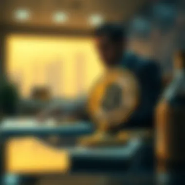 Conceptual representation of AML check in cryptocurrency