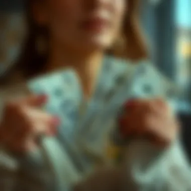 Artistic representation of female empowerment through currency