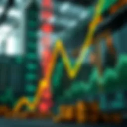 Conceptual illustration of backwardation in financial markets