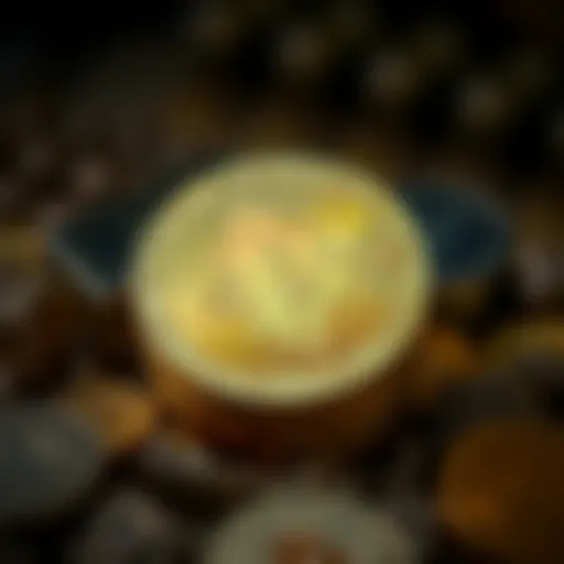 Conceptual illustration of cryptocurrency