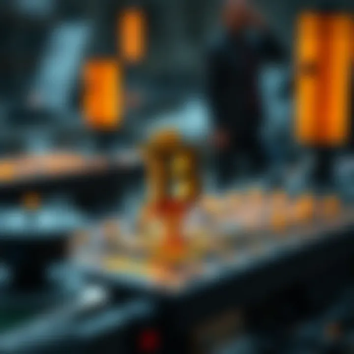 Visualization of blockchain operation