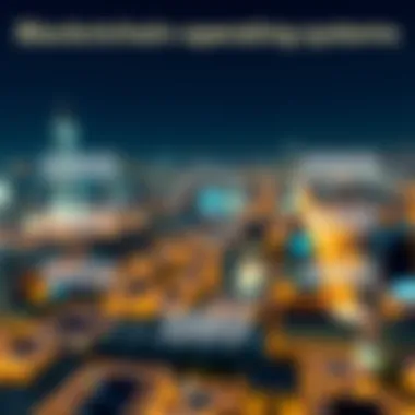 Diagram illustrating the unique features of blockchain operating systems.