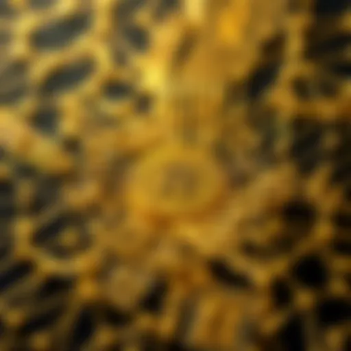 An intricate representation of blockchain technology