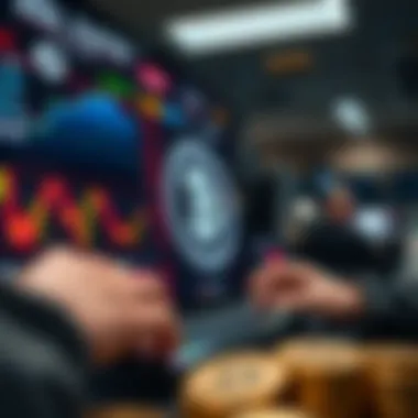 User interface of a cryptocurrency exchange