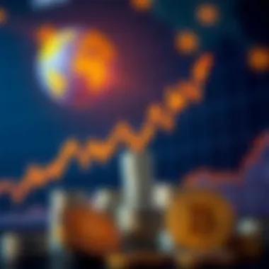 Graph showing cryptocurrency market trends