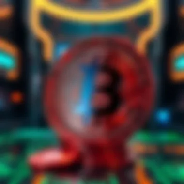 Abstract representation of cryptocurrency in a virtual environment