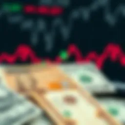 A graphical representation of currency exchange rates between Korean Won and US Dollar