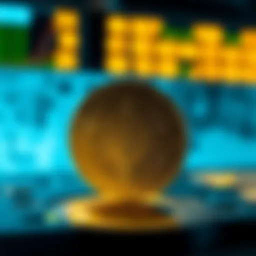 Visual representation of cyber coin concepts