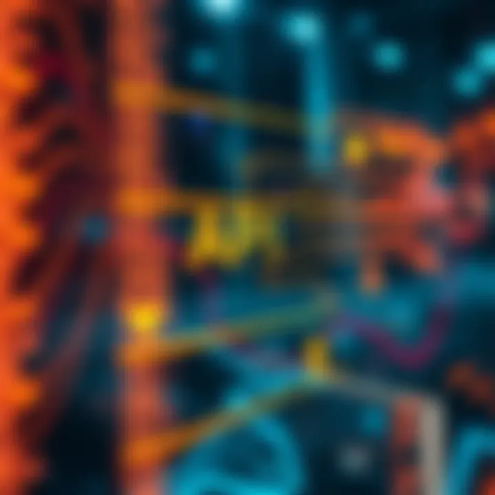 Illustration of data flow in cryptocurrency transactions