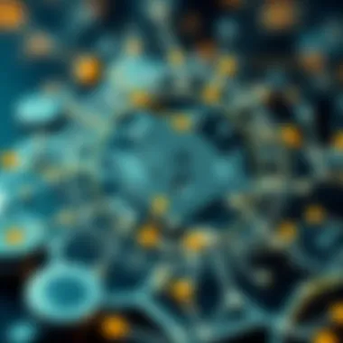 Detailed illustration of decentralized finance (DeFi) concepts