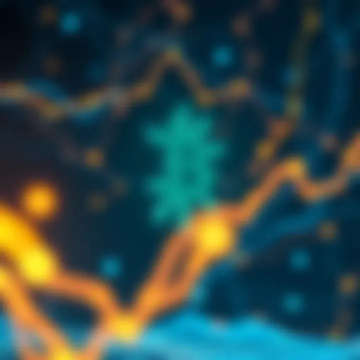 A futuristic depiction of a decentralized internet powered by blockchain technologies like Namecoin