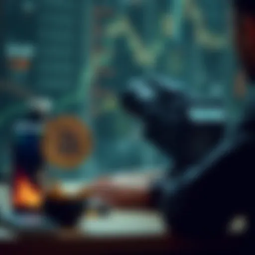 Concept of deep work in cryptocurrency