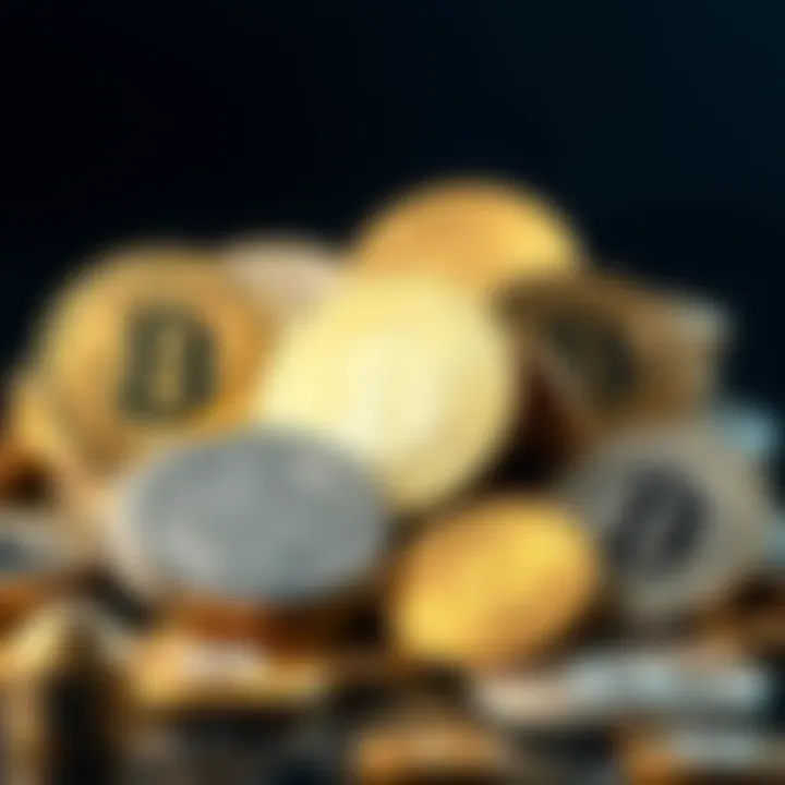 Variety of DeFi coins displayed as digital assets