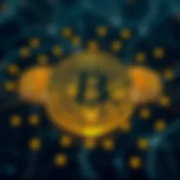 Conceptual representation of enterprise blockchain technology.