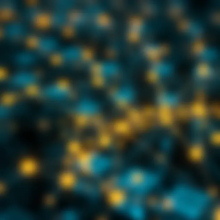 A detailed visual representation of blockchain technology and its interconnected nodes.