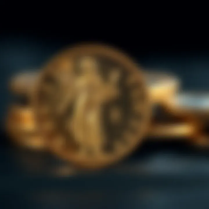 Historical coin representing female symbolism