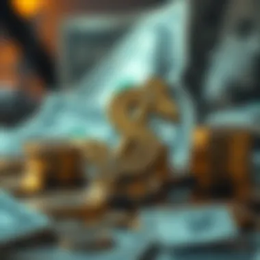 Symbolic representation of global economic impact of dollar changes