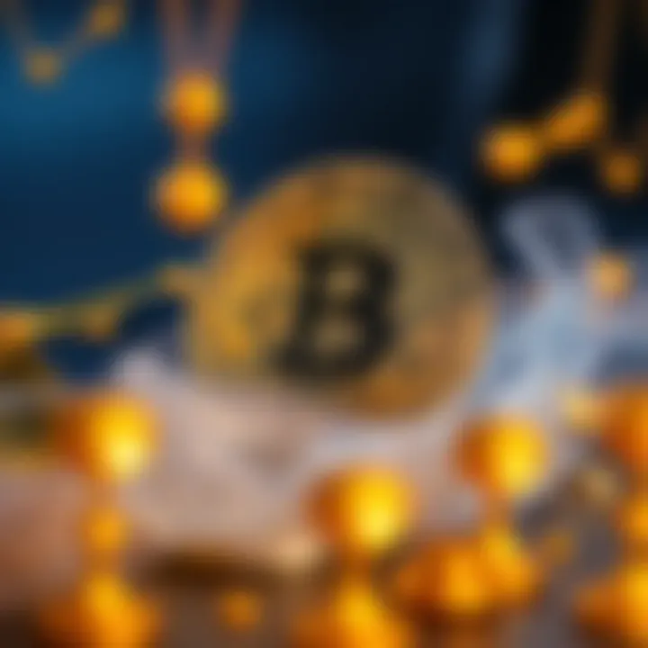 Abstract representation of cryptocurrency and blockchain technology