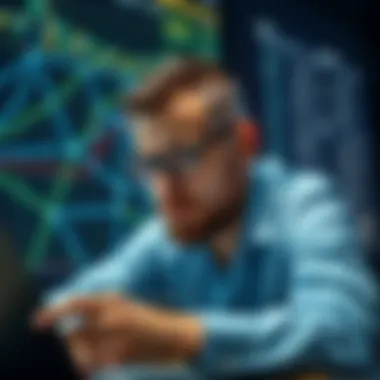 An investor analyzing cryptocurrency strategies