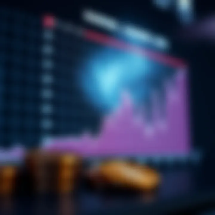 Graph showcasing the market performance of leading cryptocurrencies