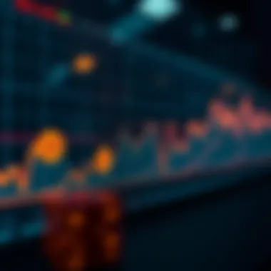 Graph displaying trends in major cryptocurrencies