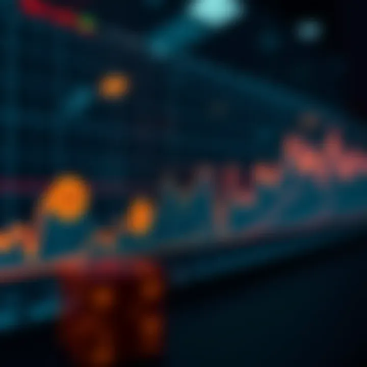 Graph displaying trends in major cryptocurrencies