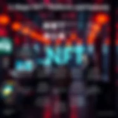 Major NFT Platforms and Features Infographic on major NFT platforms and their features