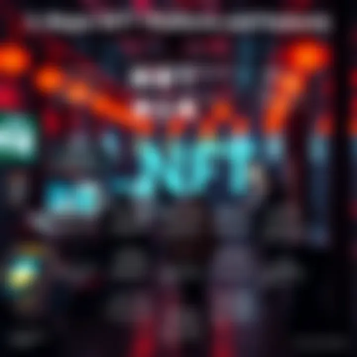 Major NFT Platforms and Features Infographic on major NFT platforms and their features