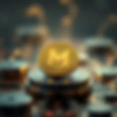 Visual representation of cryptocurrency technology