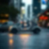 Conceptual illustration of blockchain technology in mobility