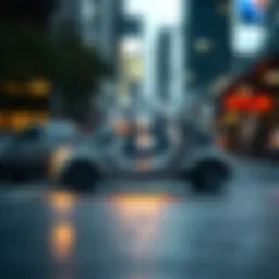 Conceptual illustration of blockchain technology in mobility