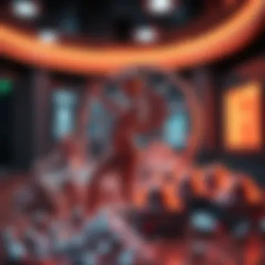 An abstract representation of digital art in the form of NFTs