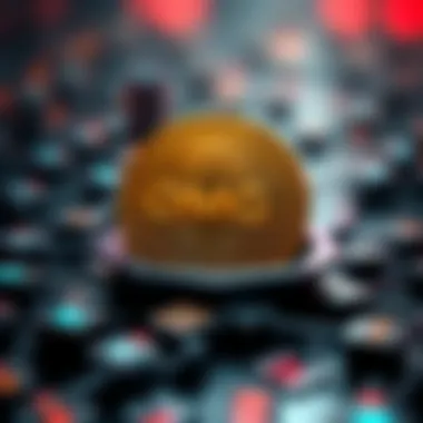 Illustration of blockchain technology integration with OMG Coin