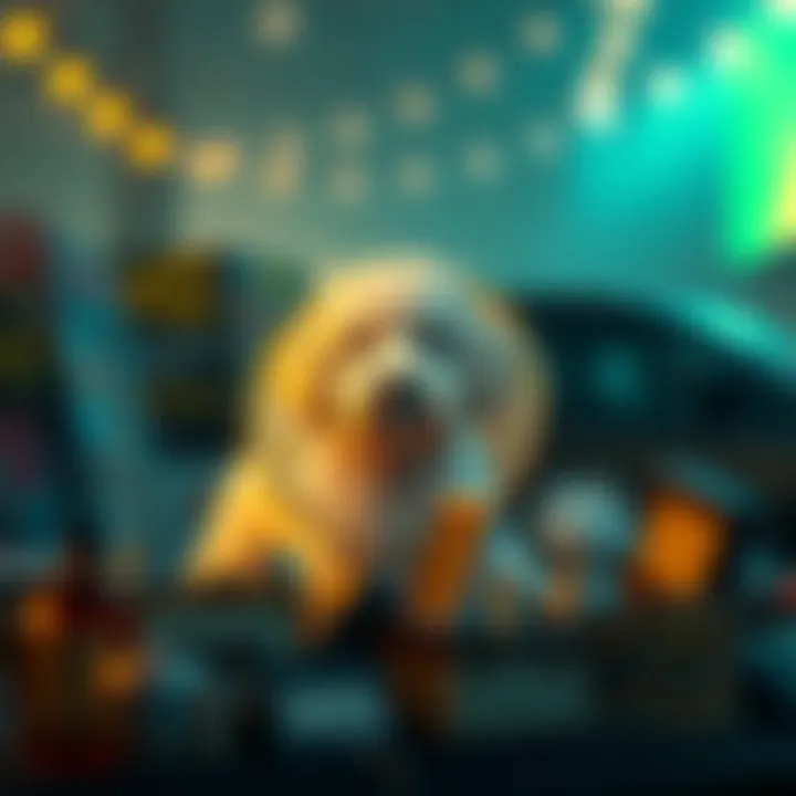 Conceptual art illustrating the background of Poodle Coin