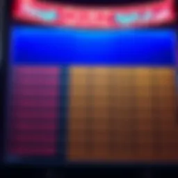 A colorful quiz board filled with questions and answers
