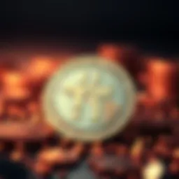 Conceptual illustration of Rollbit Coin in the cryptocurrency market