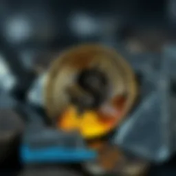 Concept illustration of a digital currency