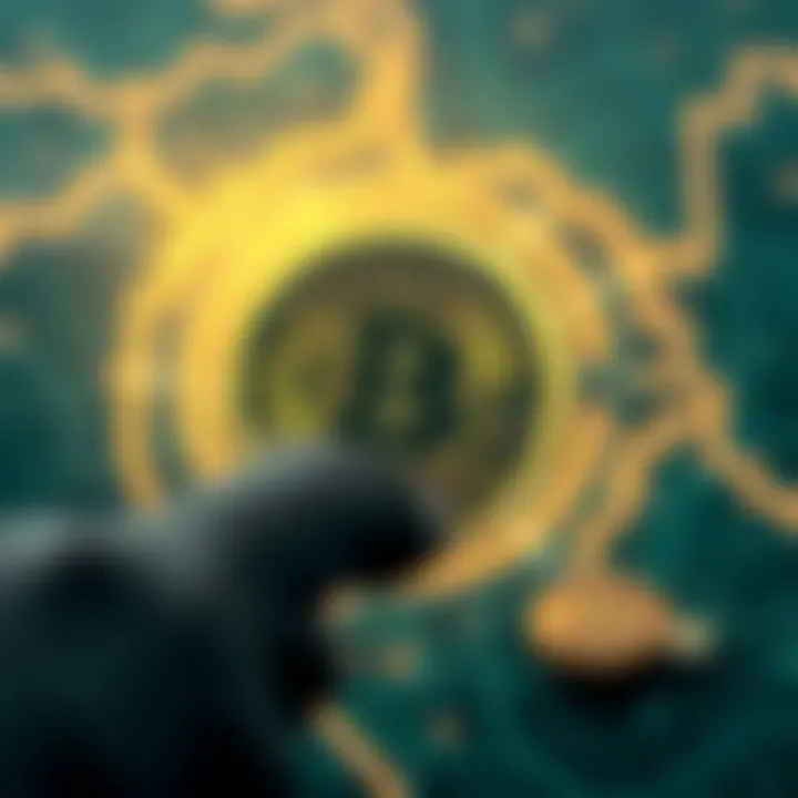 Illustration of secure cryptocurrency transactions