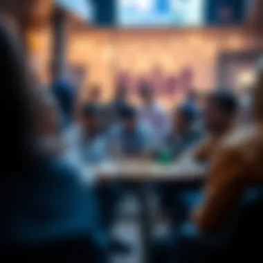 A community gathering discussing the benefits of Sollet wallet
