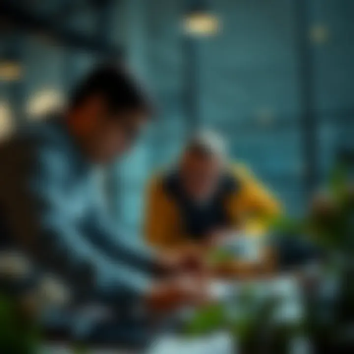 Teamwork in Finance Illustration of teamwork and collaboration in finance