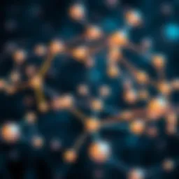 Interconnected nodes symbolizing blockchain technology