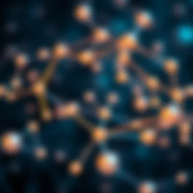 Interconnected nodes symbolizing blockchain technology