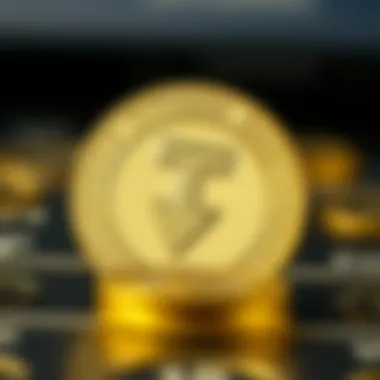 Visual representation of Tether cryptocurrency