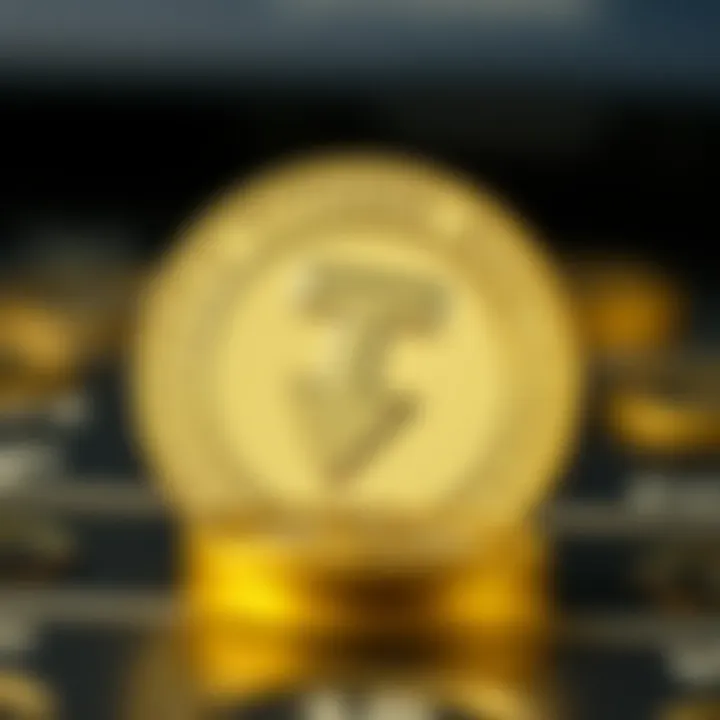 Visual representation of Tether cryptocurrency